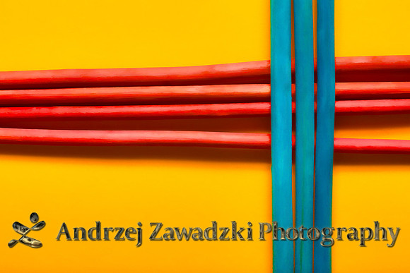 Red and Blue on Yellow